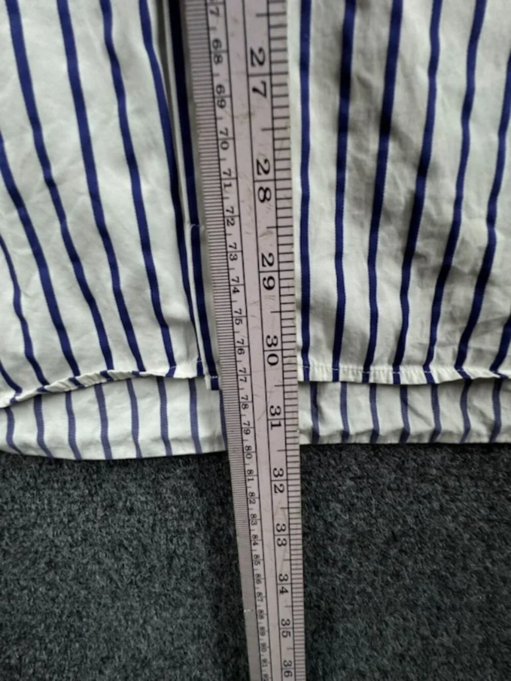 Stenstroms Fitted Body 16.5 Striped Twofold Super Blue White Cotton Shirt Men